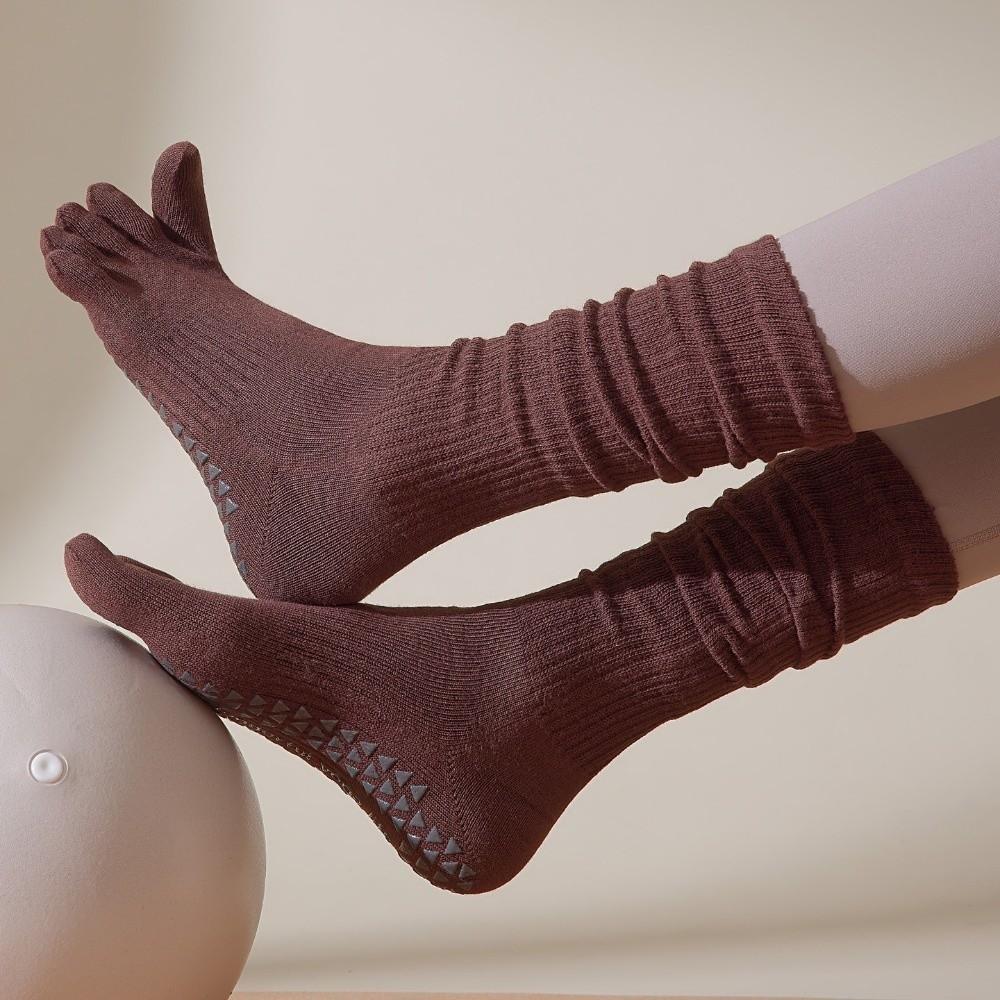Silicone Anti-slip Women Yoga Socks Five Fingers Sport Pilates Socks Sports Toe Socks  Ballet