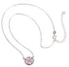 [Marke Univarc] Sterling Silber Kirschblüten-Halskette, Schmucktuch, Beutel, Tasche und Garantiekarte - Luxuriöses 5-teiliges Set Zirkonia Pink