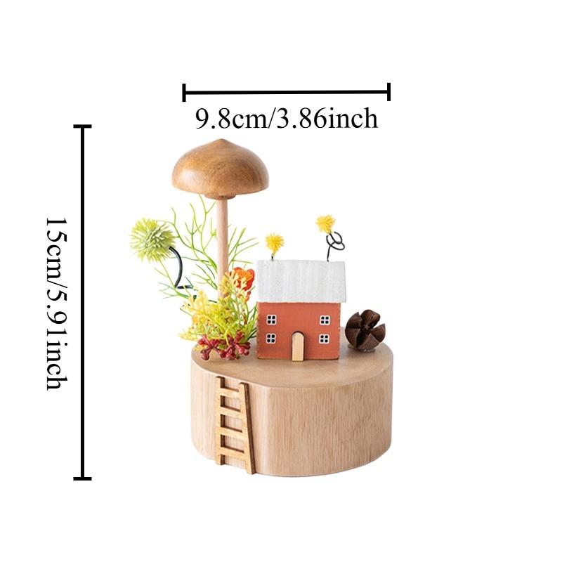 

1Pcs Cartoon Mushroom House Decor Unique Office Desk Ornaments Gift for Women Teachers Home Decoration Wood Manufacturing