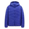 Men Down Coat Hooded Lightweight Warm Winter Jacket Long Sleeve Zipper Closure Windproof Cold Weather Outerwear