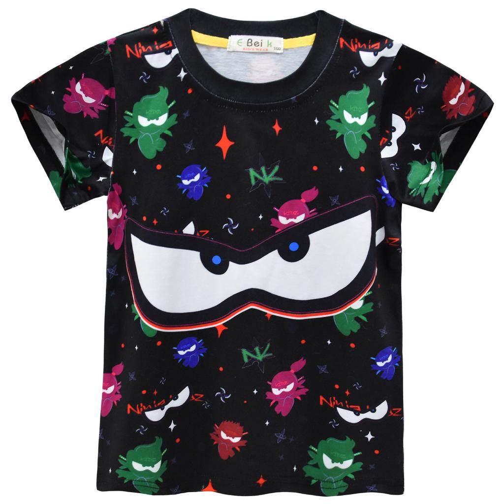 Short Sleeves, Animated Cartoon Digital Printing, Middle-Aged And Older Children'S Loungewear Short Sleeves + Shorts Set 91187