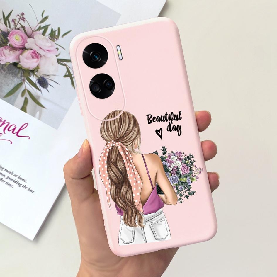 For Cover Honor 90 Lite Phone Case CRT-NX1 Fashion Butterfly Cartoon Slim TPU Soft Silicone Back Cover For Honor 90Lite 5G Funda