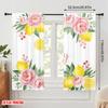 2pcs 2D flat printing Window Treatment Curtains Oh Baby Lemon Flowers Fabric Without Electricity Family Party Perfect for Home