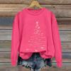 Ladies' Christmas Printed Casual Long Sleeved Round Neck Sports Hoodie Top