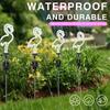 Flamingo Solar Garden Lights Outdoor Decor Waterproof Lawn Light Pathways Patio Decoration Stake Lights Holiday Supplies