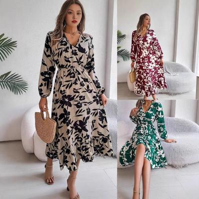 Casual Waist Cinched Long Sleeved Dress