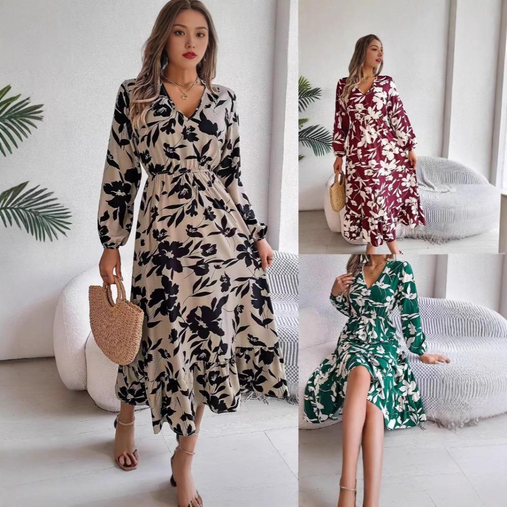 Casual Waist Cinched Long Sleeved Dress