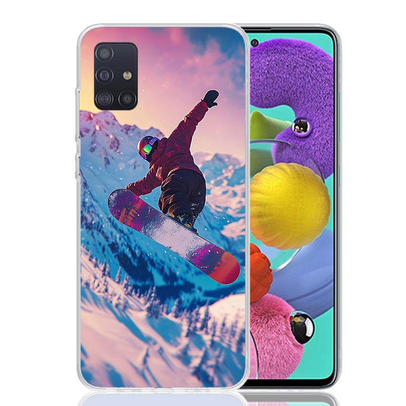 Adventure Snowboarding Extreme Phone Case For Samsung Galaxy A52 A32 A22 A12 A02S A50S A30S A51 A31 AA71 Note 20 Ultra 10 S10 Pl