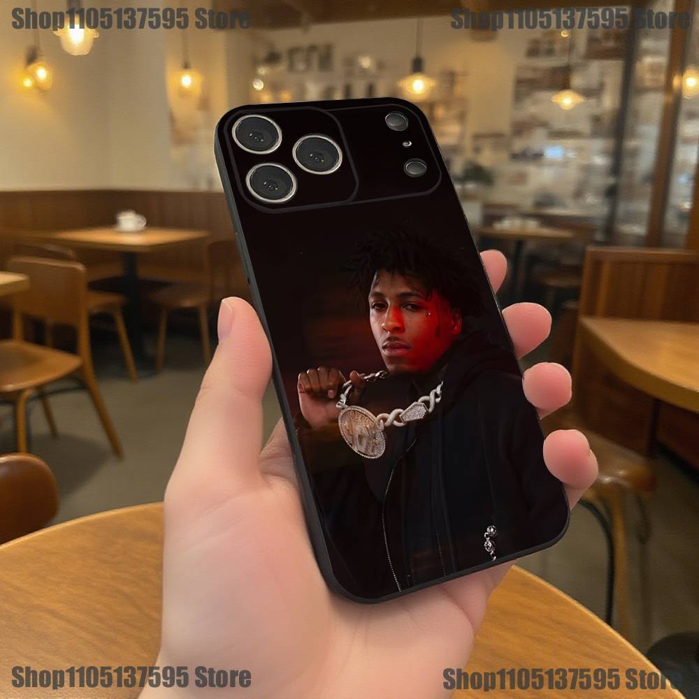 Rapper Y-YoungBoy Phone Case For iPhone 17,16,15,14,13,12,11,Pro,XS,Max,XR,Plus,E,SE4,Mini Black Soft Cover