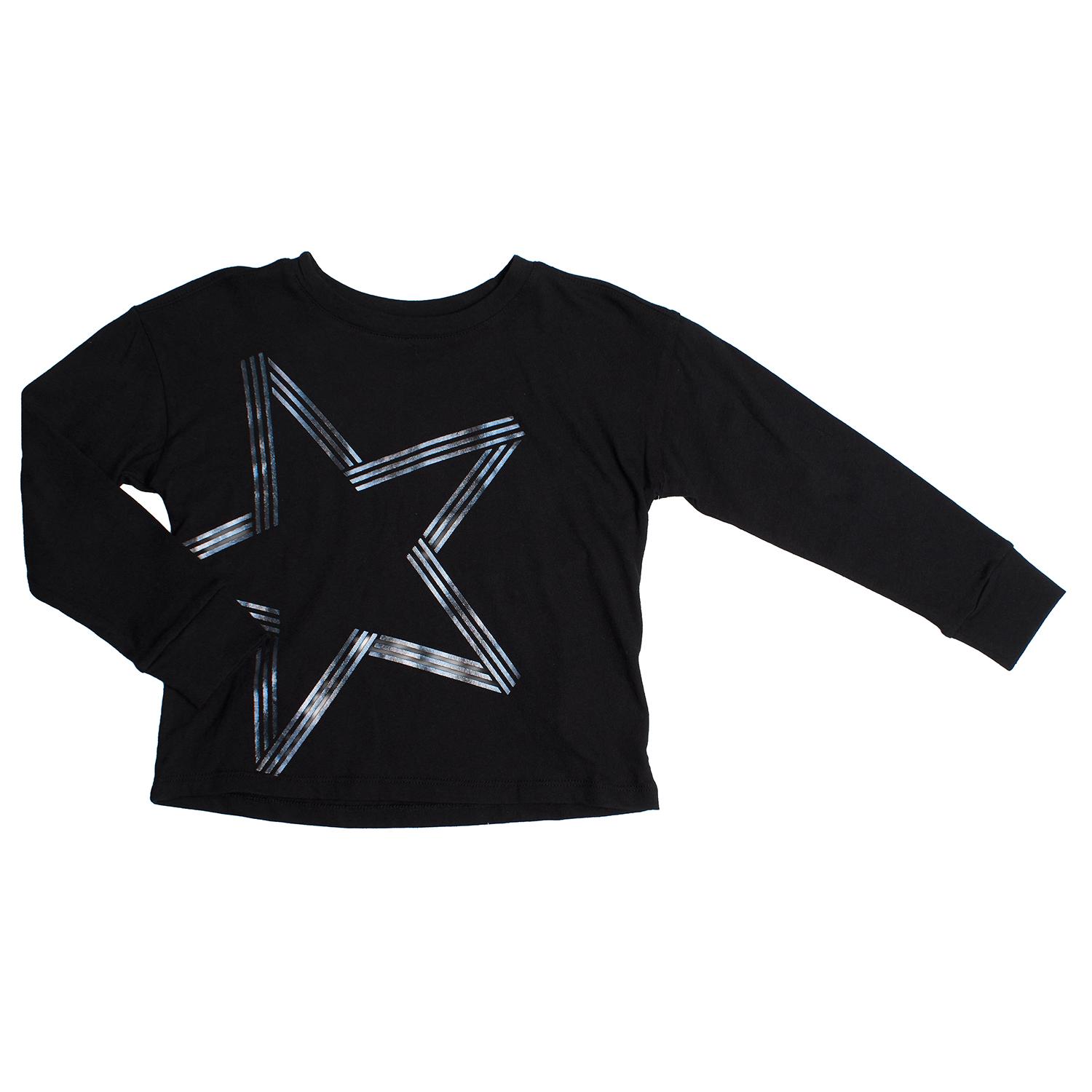 

Футболка с длинным рукавом с графическим принтом 764487 для девочки 4/5 AÑOS чёрный