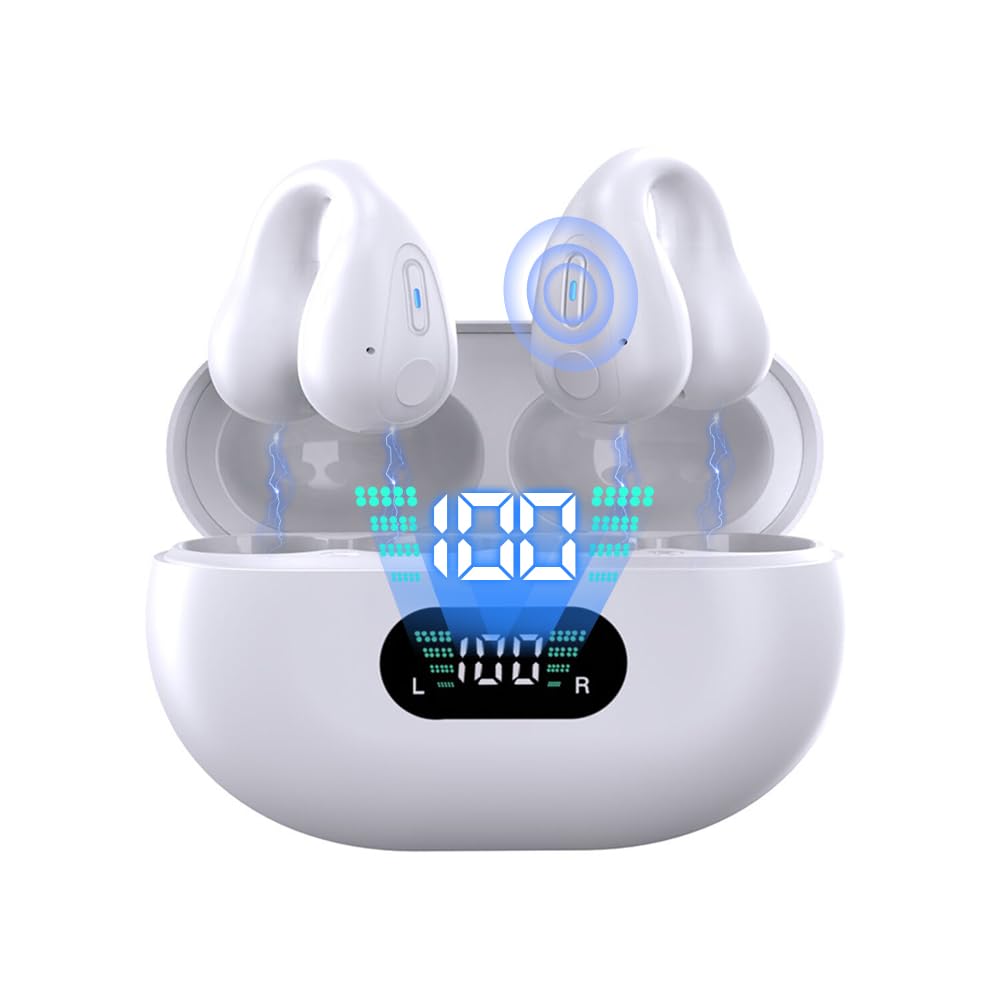 

Bluetooth-наушники с заушными дужками [Модель 2025 года с улучшенным качеством звука, стиль с открытым ухом] Bluetooth 5.4, крепление на ушной клипсе, не забивающие слуховой проход, звук Hi-Fi