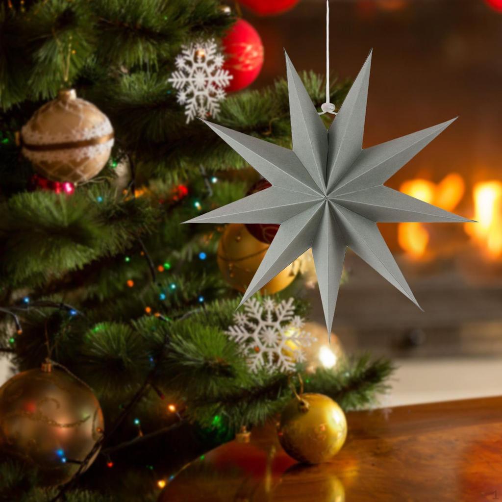 Decoração de pingente de estrela de 9 pontas, ornamento de suspensão conveniente para festas de casamento