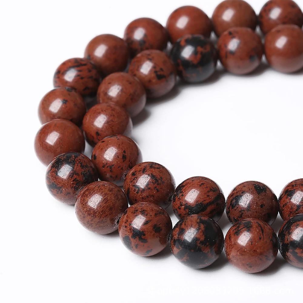 Pedra Cisne Dourado Natural 4/6/8/10/12mm Contas Fio 15" Contas Espaçadoras Lisas Soltas para Fabricação de Joias DIY Acessórios para Pulseiras