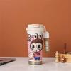 Labub 304 Stainless Steel Thermos Cup Cartoon Pattern Portable Lily of the Valley Cup Girls High Value with Straw Fashion