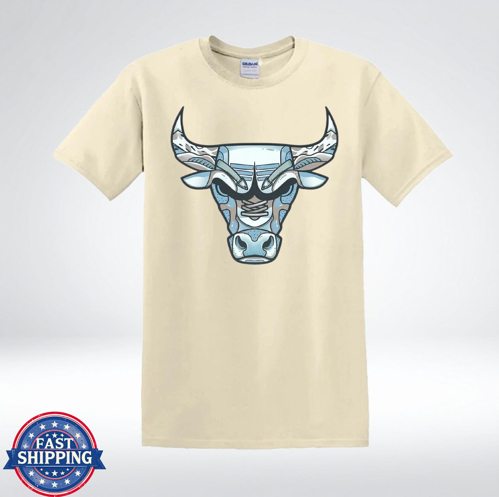 Bull Head Graphic Shirt Strong Animal Minimalist Design T-Shirt L