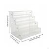 Acrylic Pen Holder Clear Stepped Display Space-Saving for Artists