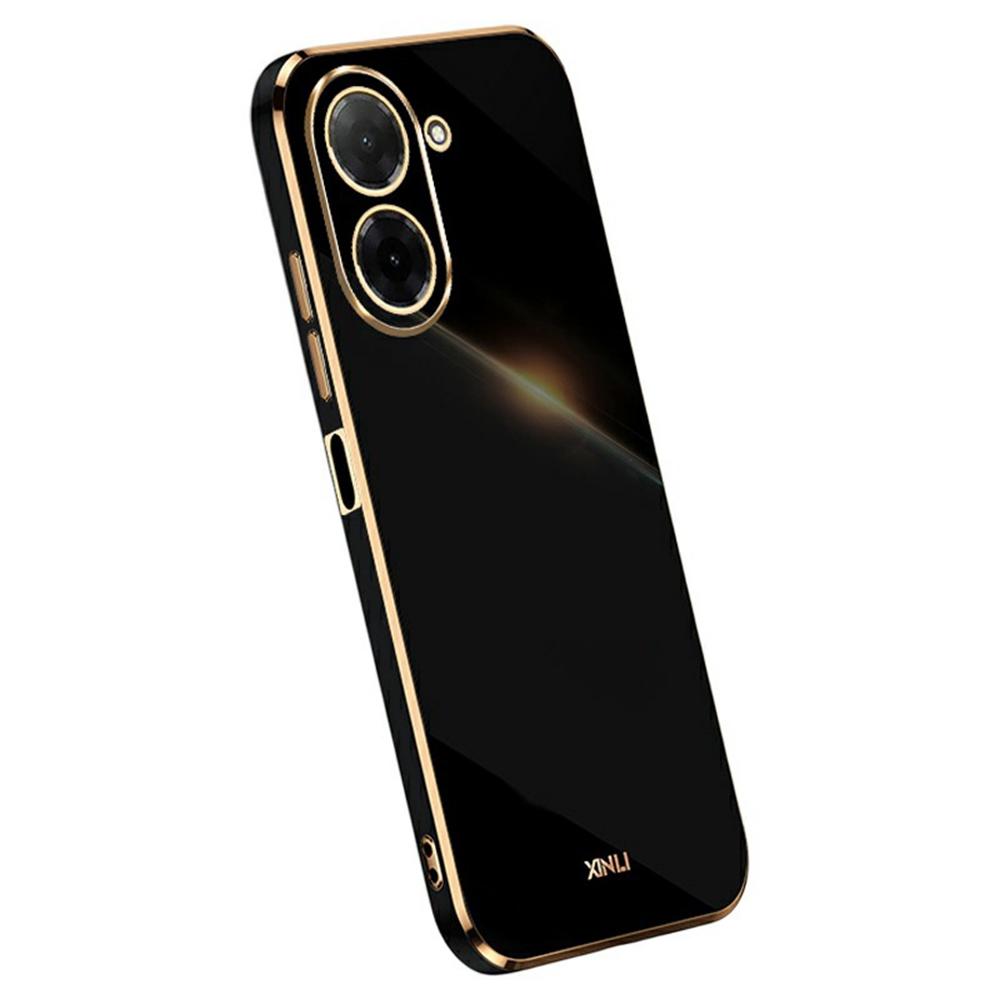 

XINLI For Xiaomi Redmi A5 4G (171.7mm)/Poco C71 4G Case TPU Phone Cover with Electroplating Frame Black
