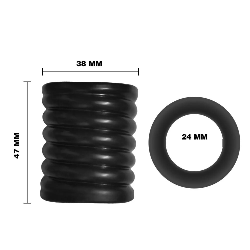 Zámek mužského penisu Erekční kroužek Bondáž Erekce kroužek míček Zpoždění ejakulace Opakovaně použitelné zvětšovací natahovač míče Sexuální hračka pro muže