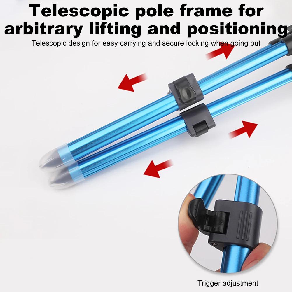 Triangle Fishing Pole Rack Adjustable Foldable Fishing Pole Holder Portable Multifunctional for Outdoor Fishing