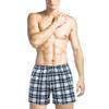 Men Panties Plaid Mid Waist Close Fit Stretch Hidden Button Super Soft Underpants Underwear Shorts Men Clothing
