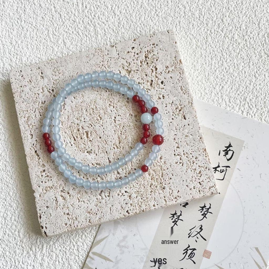 Retro Chinese Cat's Eye Stone Bracelet: Elegant Women's Beaded Jewelry