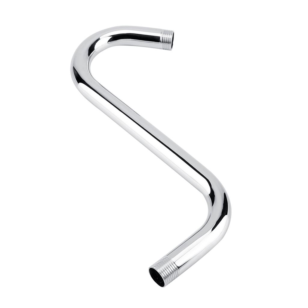 ZK20 Bathroom Accessory 8inch 201 Stainless Steel High Rise S‑Curved Shower Extension Arm