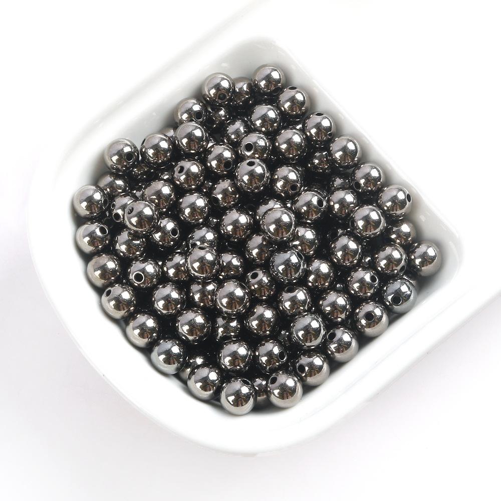 3-10Mmccb Smooth Round Beads Straight Hole Round Beads Plastic Beads Spacer Beads Diy Bracelet Necklace Beads Jewelry Accessories