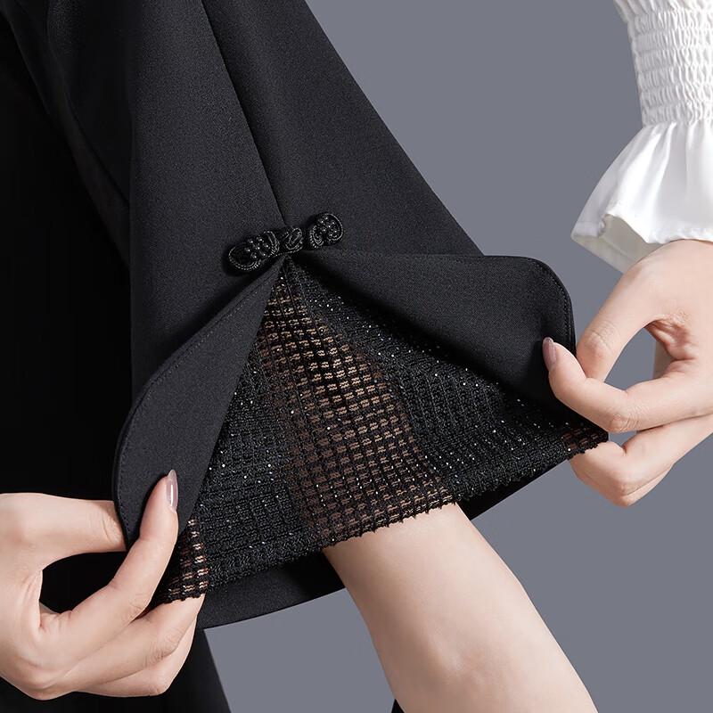 Tachi Women's Rhinestone Embellished High-Waisted Flare Pants