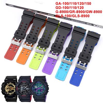 Remienok pre Casio G-Shock GA-100/110/120/150/300/400/700 GD-100/110/120 G-8900 GLS-100 Silikónová Živicová Časomierecká Páska Doplnky 16 mm