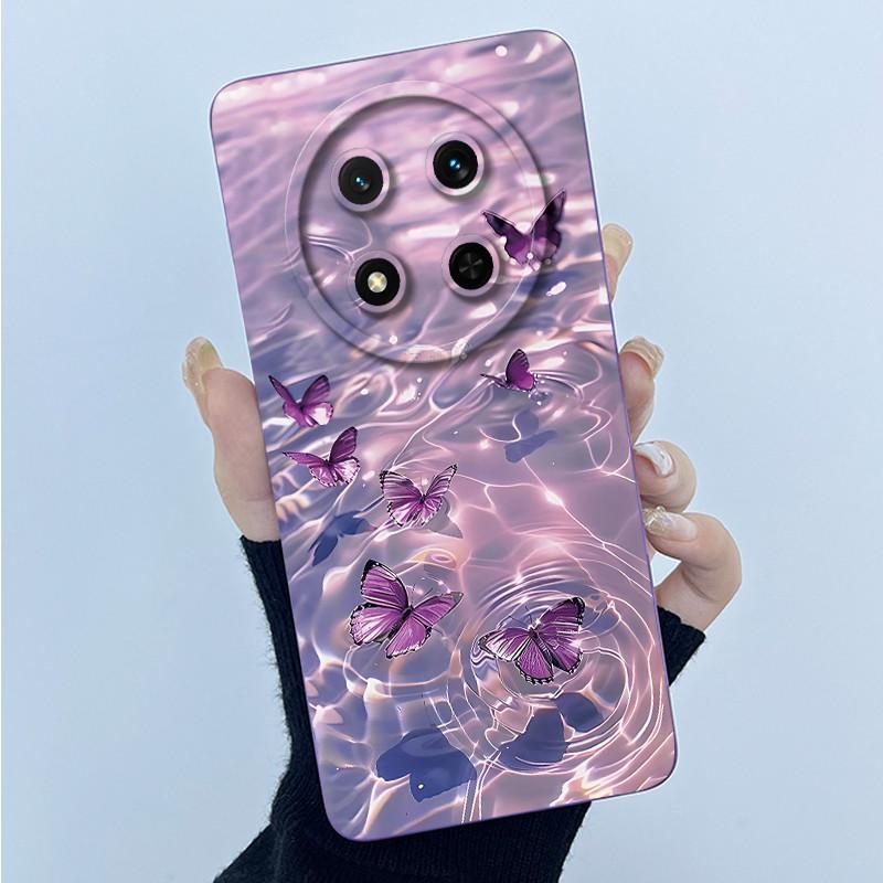 For Honor X9C 2024 Case Simplicity Flower Liquid Soft Silicone Back Cover for HonorX9c X 9C Phone Funda Magic7 Lite Bumper Shell