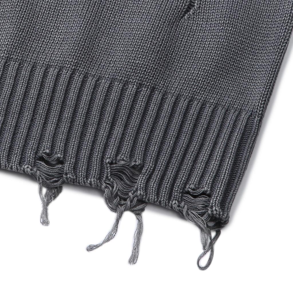 LEDEPT [Zhibanov X Le Dept] Garment Damaged Collar Knit [3 Colors]