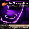 Kristall-Ambientebeleuchtungsrahmen für die Mittelkonsole des Autos für Mercedes E-Klasse W213 2016- CLS W257 C257 Innenraumdekorationszubehör