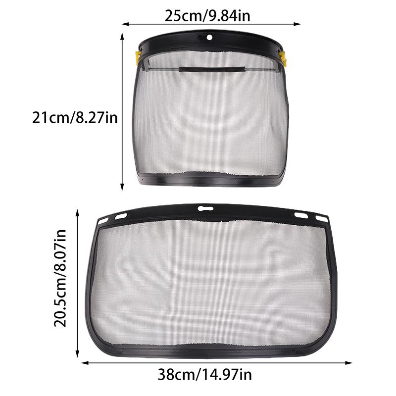 1Pc Garden Grass Trimmer Safety Helmet Hat With Full Face Mesh Protective Mask For Logging Brush Cutter Forestry Protection