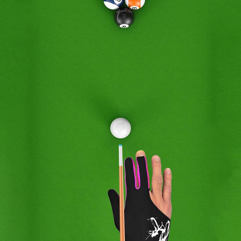 Billiards Gloves Sports Gloves Elastic Ultra Silky Thin Breathable Anti Slip 3 Open Finger Billiards Splicing Process Gloves