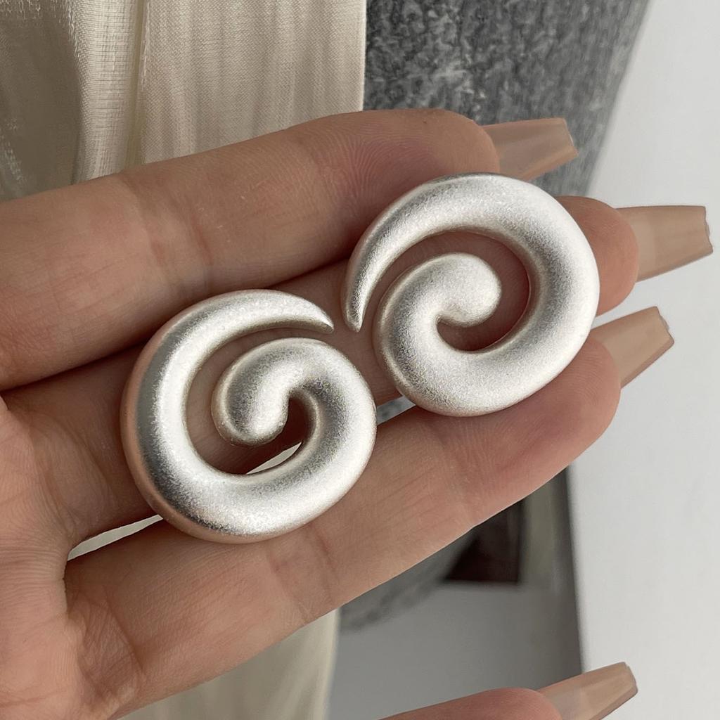 925 Sterling Silber Vintage Ohrringe Für Damen Trendig Einfach Rund Gedreht Ohrring Schmuck Allergievorbeugend Party Zubehör Geschenk