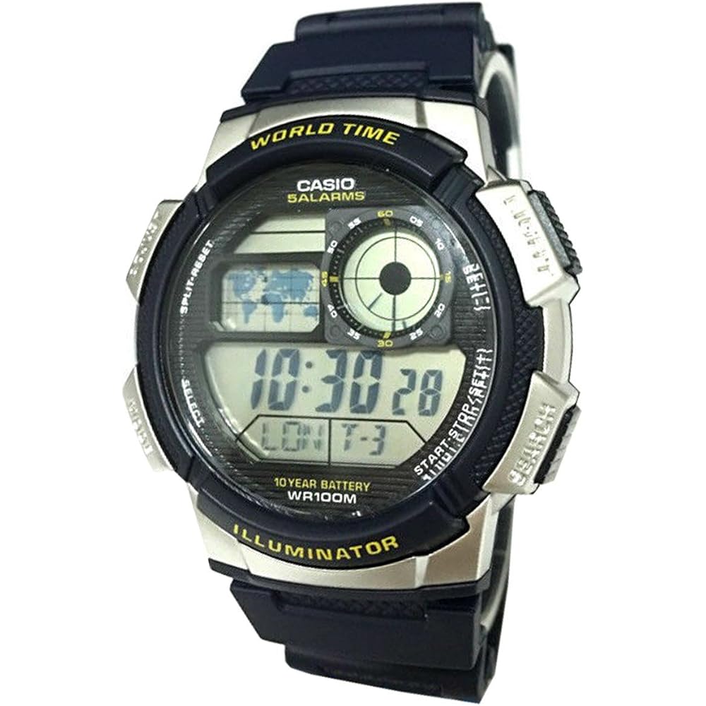Casio AE-1000W-2A Digital Watch Men s Overseas Model Water Resistant Lightweight Design