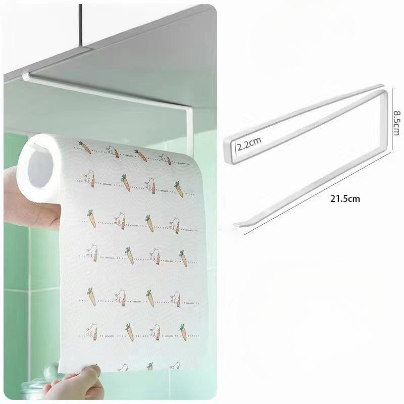 Paper Roll Holder Towel Rack Hanging Shelf Bathroom Storage Toilet Rack Home Kitchen Tissue Accessories Wall Stand Hanger Kitchen