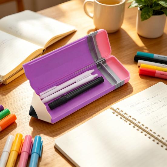 3D tištěný penál ve tvaru tužky, velkokapacitní držák na tužky pro studenty, novinkový organizér na psací potřeby na stůl, na cesty, do školy, do kanceláře