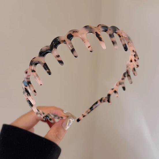 Cerchietto per Capelli a Forma di U in Silicone Fascia Antiscivolo con Denti Cerchietto Versatile per Acconciature Pettine Regolabile Accessorio per Capelli