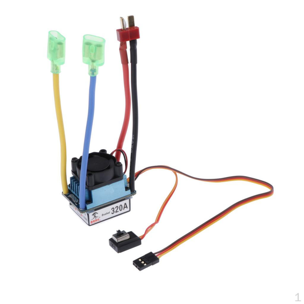 1:10 Remote Control Model Car Waterproof 320A Brushed ESC with 5V/3A BEC