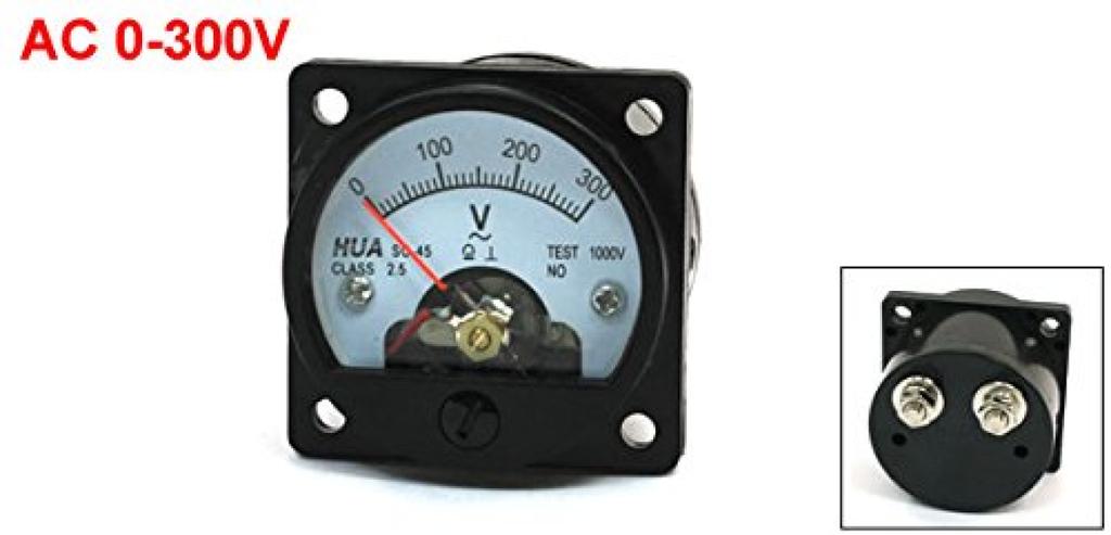 uxcell Analog Voltmeter AC Current Measurement Range Model Class Accuracy Black 0-300V SO-45 2.5
