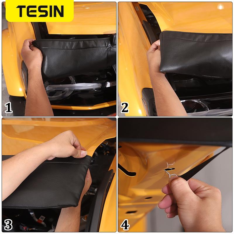 TESIN Front Engine Hood Bra Cover Protector Bonnet Guard Auto Parts for Ford Bronco  2022 Car Exterior