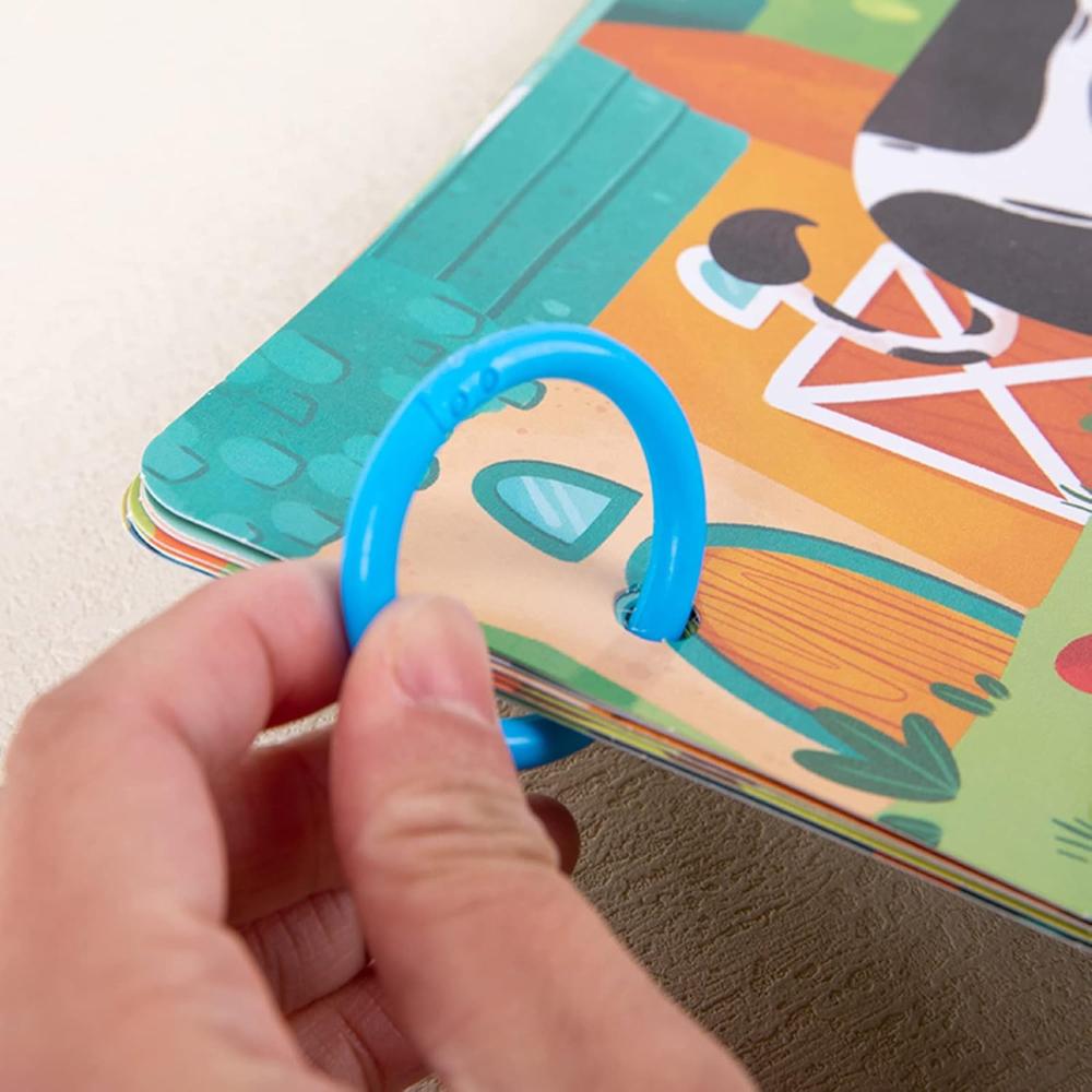 Toddler Busy Book, Montessori Farm Busy Book Toy for Kids, DIY Quiet Book Preschool Sensory Toys, Infant Road Travel Essential