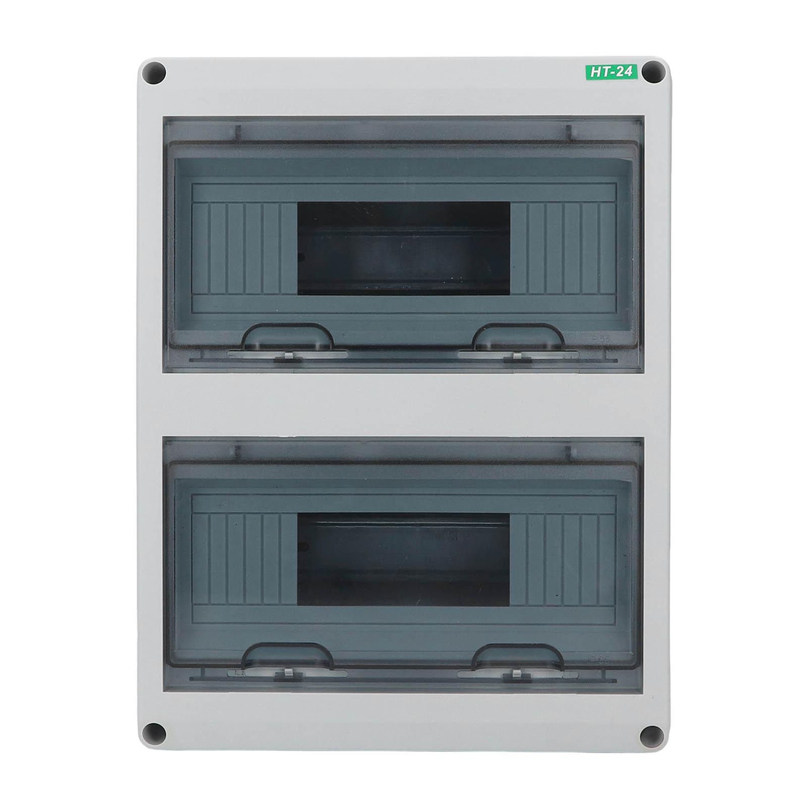 Scatola interruttore automatico Coperchio trasparente Scatola di protezione distribuzione impermeabile a 24 vie aperta montata