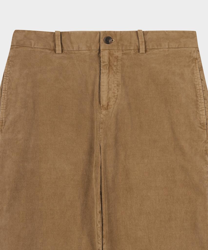 BROOKS BROTHERS Wide Fit Corduroy Garment Dyed Chino Pants (Brown) (Bbpcmnf405)
