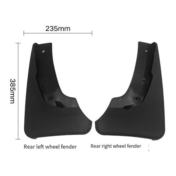 Black ABS Mudguard Flap Set for Nissan Cars