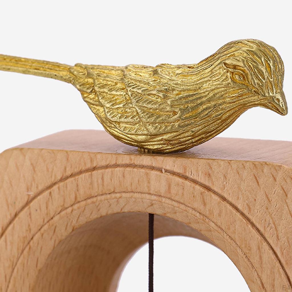 Shopkeepers Bell Small Square Vintage Wood Doorbell for Cafe Garden Business