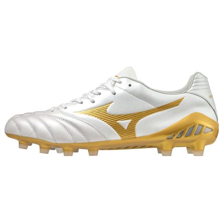 

Mizuno Elite Neo2 II Elite MD Круглый носок Шнуровка FG (Резиновые длинные шипы) Натуральная трава Нескользящие футбольные бутсы Мужские футбольные бутсы Бело-желтые P1GA232052 41
