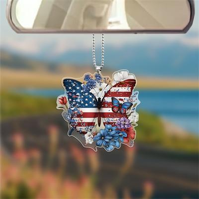 Acrylic Flat Cartoon Decorative Pendant, Car Rearview Mirror Decoration, Backpack Pendant