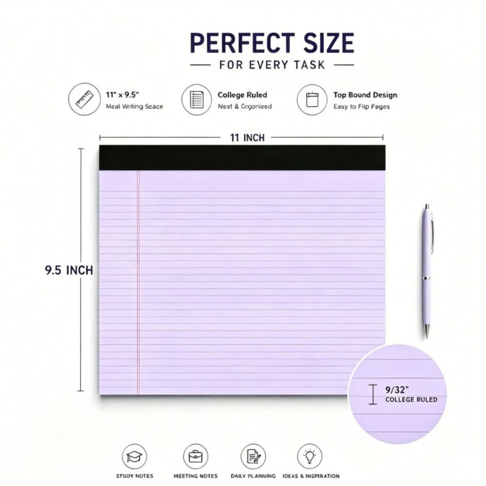 Smooth Writing Tear-off Label Book Top Bound Notebook Portable Legal Pad  Daily Planning